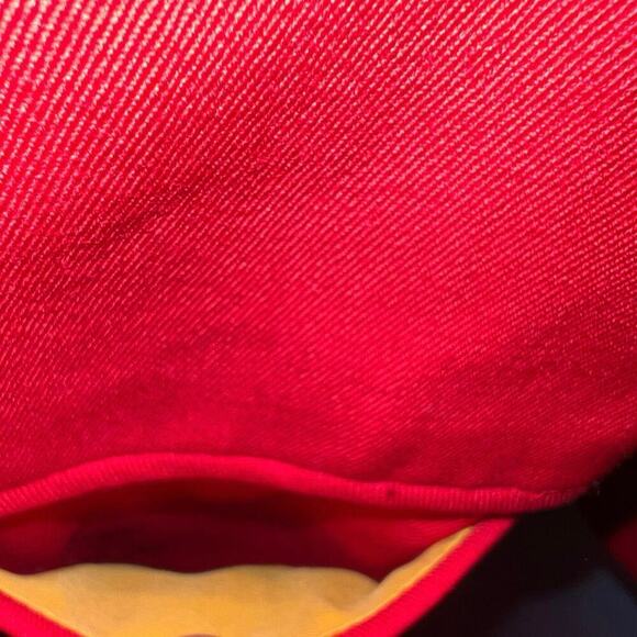 Sandra Roth Ciao Sport Women's 10 Red Pure Wool Yellow Lined Pocketed Mid Blazer - Picture 4 of 8